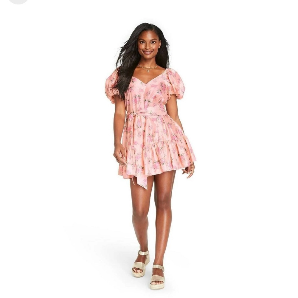 Women's Cécile Puff Sleeve Dress - LoveShackFancy for Target Pink Melon Size 14 - Picture 4 of 9